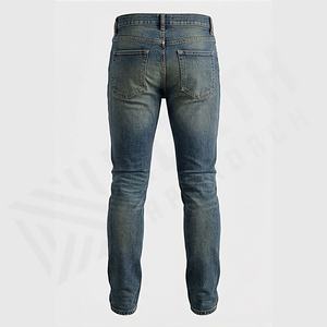 Pantalones Vaqueros de Mezclilla Ajustados de Cintura Alta para Hombre, Pantalones Rectos Duraderos con Parches, Precios al por Mayor, Estilo Clásico, Color Personalizado - Product Image 2