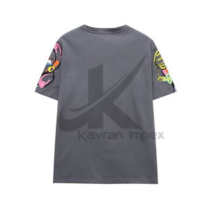 Camisetas bordadas personalizables para mujer-Tela de alta calidad con diseños de bordado personalizados, ideal para ropa informal - Product Image 2