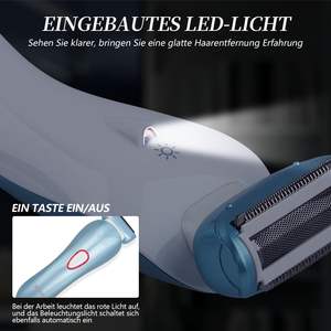 Rasoir électrique sans fil rechargeable par USB pour femmes, rasage indolore humide/sec, double lame, lumière LED pour le visage, les jambes, les aisselles, les zones du bikini - Product Image 6