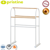 Porte-serviettes autoportant en acier noir à 4 barres, design moderne, chauffant et mobile, pour serviettes de bain, usage hôtelier et domestique, rangement
