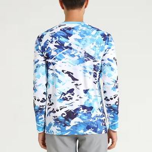 Camisetas de pesca de manga larga con logotipo personalizado al por mayor, conjunto de invierno de lona con estampado sublimado que absorbe la humedad, ropa de pantano - Product Image 4