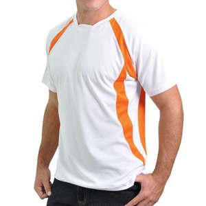 Top Notch Summer Color-block O-neck Short-sleeve T-<b>shirt</b> Moisture-wicking 220g Knitted Blank Sporty Relaxed Fit T-<b>shirts</b> - Product Image 4