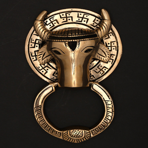 Aldaba de puerta de latón al por mayor con figura de varios miembros | Diseño único de mitología india para puerta principal para oficina en casa u hotel - Product Image 5