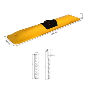 Produit de signalisation routière avec bouton de délimitation de voie 100 x 22 x 9 cm - Product Image 3
