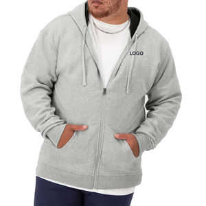 Sudadera con Capucha de Felpa de Punto con Cremallera Completa Powerblend Premium, Logotipo C, Talla Grande para Hombre y Mujer, Sudadera Informal con Interior Suave Cepillado - Product Image 6