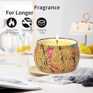 Tarro impreso de metal de vela escaneada de cera de soja a granel clásico para cualquier ocasión regalos y uso - Product Image 6