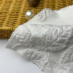 卸売3Dテキスタイル生地花ポリエステルジャカード生地バブルエンボス生地ドレス/シャツ - Product Image 6