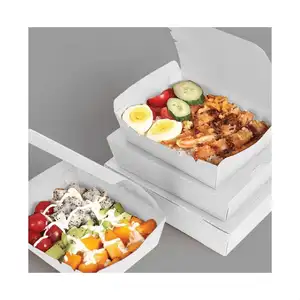 Malaysia Hot Selling Einweg-umwelt freundliches Papier Verpackungs papier Lunchbox 900ml mit Größe L19cm X B12.5X H5.5cm