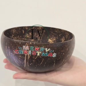 Best Price Handmade Eco-Friendly Biodegradable Coconut Shell Bowls <b>Christmas</b> Gift Decor Vietnam - Product Image 2