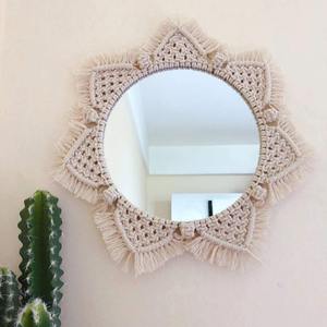 Best Selling Macrame <b>Mirror</b> Wall <b>Hanging</b> Modern Design Style for Decorative Purpose Available at Wholesale Price in India - Product Image 1