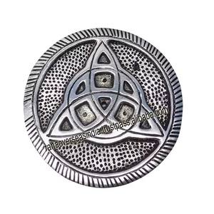 ที่ใส่ธูปโลหะและที่ดักเถ้าแบบ triquetra เหมาะสำหรับการทำสมาธิโยคะและการตกแต่งทางจิตวิญญาณที่บ้านสำนักงาน - Product Image 5