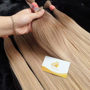 Extensiones de cabello humano no Remy virgen 100% estilo recto de lujo al mejor precio sin procesar 100g Minh Khang Premium Hair Via - Product Image 1