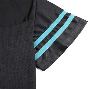 Camiseta de fútbol americano de alta visibilidad con detalles de tira brillante, duradera, transpirable, marca personalizada, mangas cortas a rayas - Product Image 3