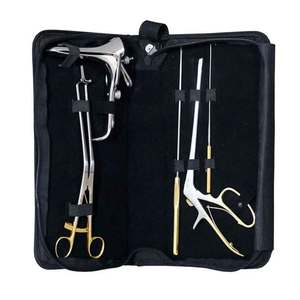 Ensemble d'instruments de colposcopie manuelle en acier, kit d'instruments chirurgicaux orthopédiques avec sac à fermeture éclair pour usage médical et clinique - Product Image 1