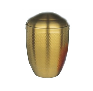 Suministros funerarios Urna de cremación Urna de cenizas funerarias chapada en cobre Urna de acero inoxidable personalizada para adultos a la venta - Product Image 3