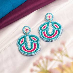 Pendientes de cuentas bordados a mano, pendientes personalizados con múltiples cuentas, joyería festiva para mujer al mejor precio, pendientes de cuentas - Product Image 5