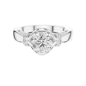 Bague en diamant de laboratoire ovale 1,116 CT pour femmes VVS-VS EF CVD Or 18 carats, 14 carats, 10 carats et argent 925 Or rose, or jaune, or blanc - Product Image 2
