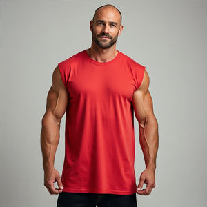 Workout Sleeveless White Boxy Vest <b>Men</b> Acid Wash T-Shirt Custom Cut Shoulder Vests Crew Neck Sleeveless <b>Singlet</b> Boxy Vest Boys - Product Image 1