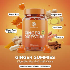 Gomitas de Jengibre RedMoringa de Italia, 60 Unidades, Marca Privada OEM, Suplemento Dietético para la Salud Digestiva, Producto para el Cuidado Corporal Anti-Náuseas - Product Image 3