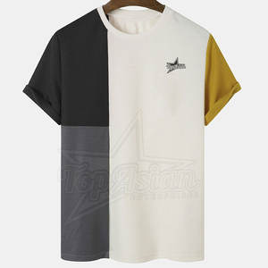 Servicio OEM ligero 100% algodón transpirable antiarrugas manga corta Camisetas De hombre tela de punto personalizada para la mejor venta - Product Image 1