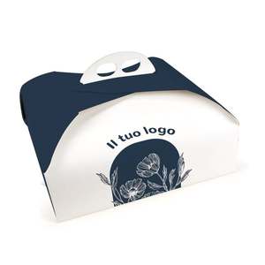 Customized Kraft Corrugated Cake <b>Boxes</b> with Handle Glossy Lamination 4 Colors Eco-Friendly - Product Image 3