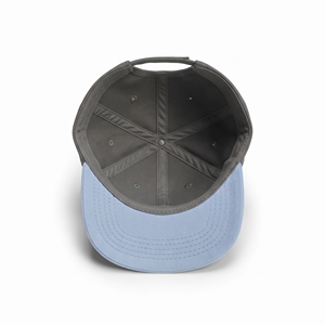 Gorra de Béisbol Gris con Visera Azul Claro, 5 Paneles, Ajustable, Unisex, Casual, con Serigrafía de Letras Personalizada - Product Image 5