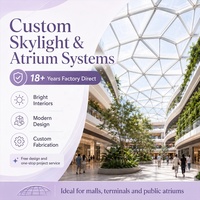 Toit vitré en feuille ETFE sur mesure, directement de l'usine, pour centre commercial, atrium, centre commercial