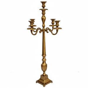 Trending Design Metal Silver Candelabra <b>Candlestick</b> Holder Five Arms for Home Wedding Decoration Candelabra - Product Image 3
