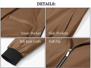 Chaqueta cortavientos bomber para hombre al por mayor, chaquetas universitarias Lettermen, chaqueta de béisbol impermeable para hombre con servicio OEM - Product Image 4