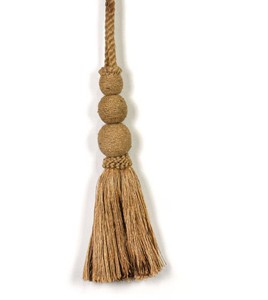 Triple Sphere Jute <b>Curtain</b> Tie Back, Natural Jute Tie Back, Bohemian Tie Back, Coastal Tie Back - Product Image 2