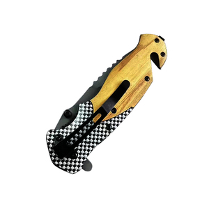 โอลีฟด้ามไม้โอลีฟ ODM มีดพับได้ยุทธวิธีสำหรับตั้งแคมป์ล่าสัตว์ - Product Image 4