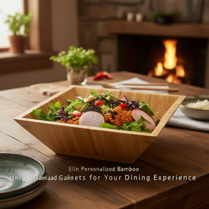 Ciotola per Insalata in Bambù Personalizzata Elin, Gadget Unico per la Tua Esperienza Culinaria - Product Image 3