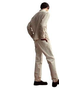 Qualité supérieure marque personnalisée hommes lin coton mélangé haut tendance solide texturé à manches longues col chemises bouton décontracté lavé - Product Image 5