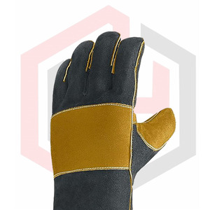 ถุงมือเชื่อมหนังวัวกันด้านบน16นิ้วพร้อมฝ่ามือเสริมและนิ้วหัวแม่มือสำหรับ2025ป้องกันเป็นพิเศษ - Product Image 5