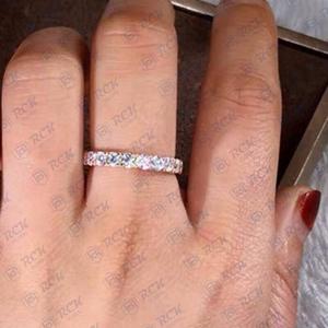 4,50 CTW corte redondo eternidad Moissanite anillo para mujer/anillo de regalo de aniversario banda para amor regalo de cumpleaños - Product Image 2