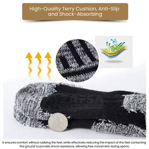 Chaussettes de tennis pour hommes en coton de haute qualité, vente en gros directe d'usine, chaussettes de course antidérapantes personnalisées - Product Image 3