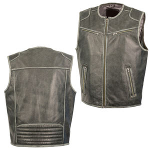 Chaleco de cuero ligero para hombre hecho a medida de la mejor fabricación ajuste cómodo a prueba de viento transpirable precio de fábrica para el invierno - Product Image 6