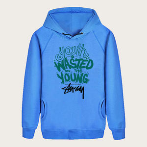 Sudadera con capucha de lana de algodón 100%, ropa de calle personalizada, sudadera con patrón sólido, estampado de transferencia de calor, cuello con capucha de invierno - Product Image 2