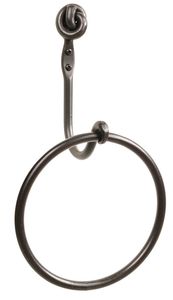 Élégant anneau de serviette forgé à la main rustique parfait pour la décoration de salle de bain et l'affichage intérieur de ferme vintage - Product Image 5