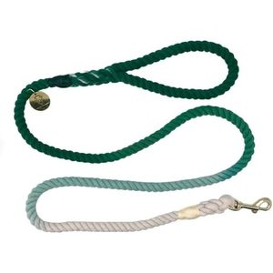Correa para Perro Hecha a Mano con Cuerda de Algodón Verde Degradado, Diseño Sólido Trenzado, Arnés para Perro Bonito, Material Ecológico para Paseos Caninos - Product Image 2