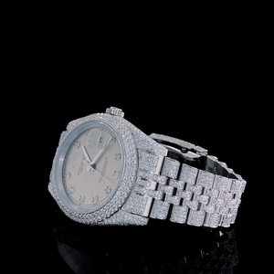 Hot Selling Luxury <b>Men's</b> <b>Wrist</b> <b>Watch</b> Custom Iced VVS Moissanite Diamond Stainless Steel Crystal Dial Stylish Antique Hip Hop - Product Image 3