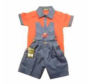 Vente en gros Ensemble chemise/short d'école en coton uni imprimé demi-manches pour bébés filles Forte demande pour les enfants du primaire disponibles - Product Image 2