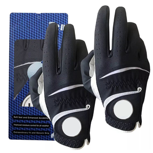 ถุงมือหนังแกะสำหรับตีกอล์ฟผู้ชายปี 2024 ขายส่ง รับทำโลโก้ กันลื่น นุ่ม ระบายอากาศ กันน้ำ สายรัดข้อมือปรับได้ คุณภาพสูง - Product Image 1