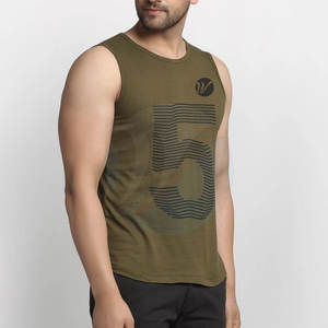 เสื้อกล้ามผู้ชายแบบสวมใส่สบาย แห้งเร็ว ระบายอากาศได้ดี ผลิตจากผ้าถักผสมคอตตอน คุณภาพสูง รับผลิตตามแบบ OEM ปรับแต่งได้ มีไซส์พลัส สำหรับออกกำลังกาย - Product Image 4