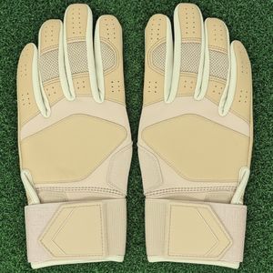 Gants de frappe de baseball professionnels, double couche de rembourrage de la paume, contrôle antidérapant, cuir durable, légers, respirants, fermeture auto-agrippante - Product Image 1