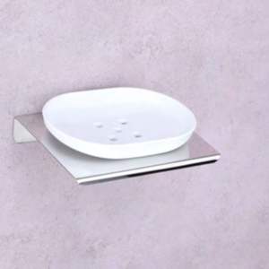 Mishwa จานวางสบู่ PA-01สแตนเลสติดผนังอุปกรณ์ในห้องน้ำกันสนิมดีไซน์ทันสมัย - Product Image 1