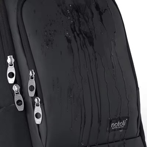 NATOLI VITALITY B12 New Fashion Unisex Laptop <b>Backpack</b> High Quality Polyester Zipper Closure <b>Black</b> <b>Waterproof</b> Excellent - Product Image 2