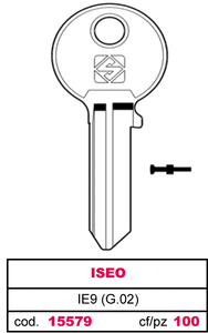 Chiave in Ottone Ie9 (g.Vac 0) Iseo - Product Image 1