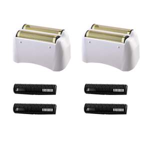 Paquete de 2 cabezales de repuesto de lámina dorada para afeitadora eléctrica, triple cuchilla, para cuerpo y rostro, lavable por USB, resistente al agua - Product Image 2