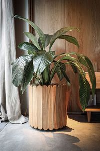 Macetero Moderno de Madera para Interiores TQC, Florero Decorativo de Gran Tamaño, Hecho a Mano, para Mesa de Navidad - Product Image 5